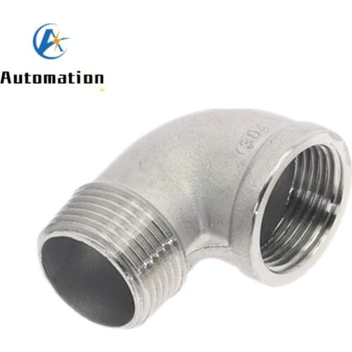 BSPT 1/8" 1/4" 3/8" 1/2" 3/4" Stainless Steel SS304 Female-Male Fuel Street Elbow Threaded Pipe Fittings For Water Gas Oil