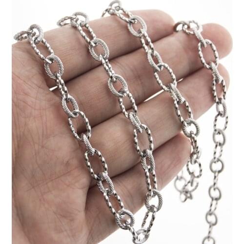 100% Stainless Steel Chains For Jewelry Making Silver Color/Gold Color Metal Twisted Chain By The Meter Wholesale 1m No Clasp