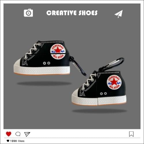 Cartoon Shoes Wireless Bluetooth Earphone Case For Airpods Pro Cute 3D Soft Silicone Shockproof Protective Cover For Airpods 1 2