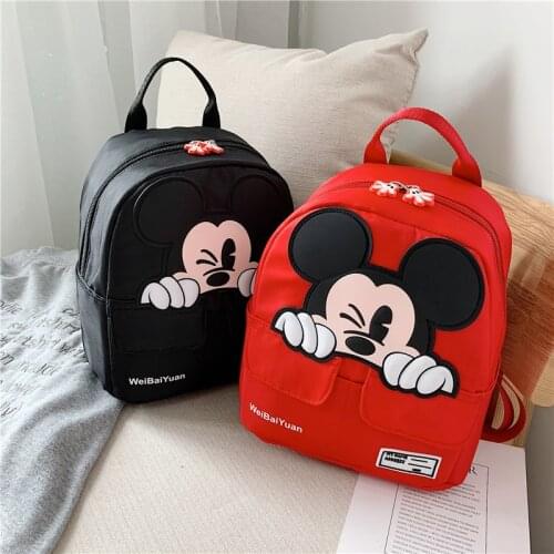 Disney Minnie Childrens School Bag Mickey Mouse Cartoon Kindergarten Boy Girl Baby Backpack Kids Christmas Gifts Mochila