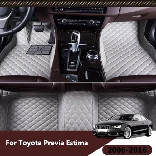For Toyota Previa Estima Tarago 2016 2015 2014 2013 2012 2011 2009-2006 (7 seats) Car Floor Mats Auto Interior Carpets Foot Rugs