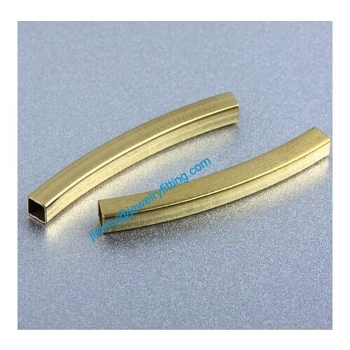 Jewelry findings Raw Brass metal spacer tube beads Pave tube beads square tube 2.5*2.5*25mm