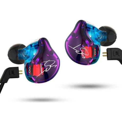 HiFi DJ 3.5mm Hybrid Technology Earphone Heavy Bass Headphone 2 Pin 0.75mm Interface Monitor Headset Supports Bluetooth