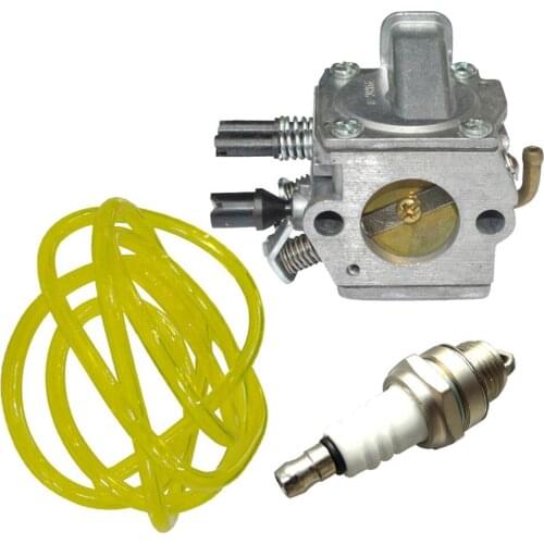 Carb Carburetor Fit STIHL MS340 MS350 MS360 034 036 With Fuel Line & Spark Plug