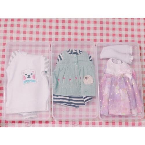 BJD doll Blythe small cloth 6 minutes 4 minutes 3 minutes clothes eye shoes transparent storage box