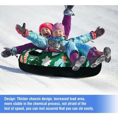 Ski Ring Inflatable Christmas Ski Ring Snow Tube Increased Load Inflatable Cold-resistant Area Sledding Tube for Skiing