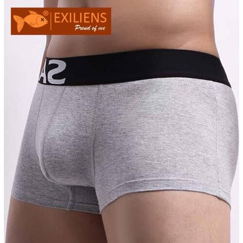 EXILIENS Brand New Boxer Men Underwear Cotton Cueca Masculina Ropa Interior Hombre Boxers Mens Boxershorts Calzoncillos M-XXL