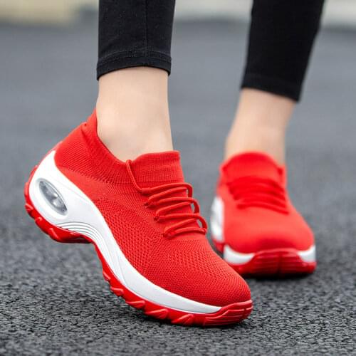 MWY Women Platform Shoes Breathable Chunky Sneakers Wedges Casual Shoes Deportivas Mujer Women Trainers Outdoor Walking Shoes