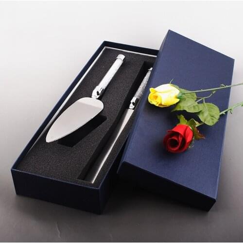 Wedding Cake Server Set Knife Pizza Shovel Tools Birthday Crystalline Party Gift Stainless Steel Elegant Pizza Dessert Tool 2pcs