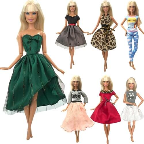 NK One Set Doll Pink Clothing Fashionable outfits Casual Suits For Barbie Doll Gift Baby Toy Doll Accessories Child Toy 47A 11X