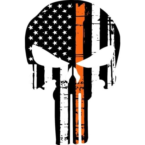 New Creative Skull American Flag Car Sticker Car Window Decorative Vinyl PVC 15cm X 10cm