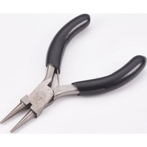 Carbon Steel Round Nose Pliers Hand Tools Polishing Jewelry Making Tools 8x4.8x0.8cm