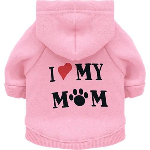 Pet Supplies Dog Clothes Fleece Teddy Clothes Fall/winter Style I LOVE my MUM
