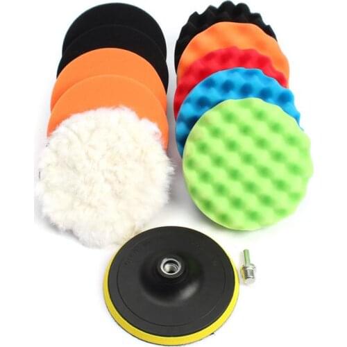 Self-adhesive Car Polishing Waxing Sponge Wheel 12pcs/ Set M14 Thread 3/4/5/6/7cun (3.94/ 5.25/ 6.56/ 7.87/ 9.19in)