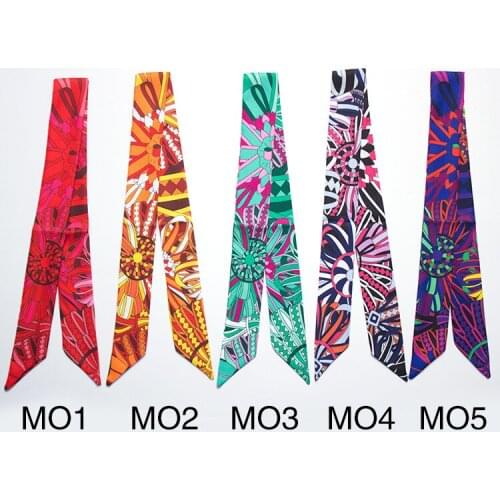 Silk Scarf 5*100cm Design Scarfs Color Matching Ties Fashion Head Scarves Brand Handle Bag Ribbons Summer Small Long Scarves
