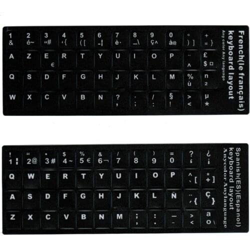 Standard Laptop Notebook Keyboard Stickers Russian French Italian Arabic Spanish German Japanese Hebrew Korean Thai Language