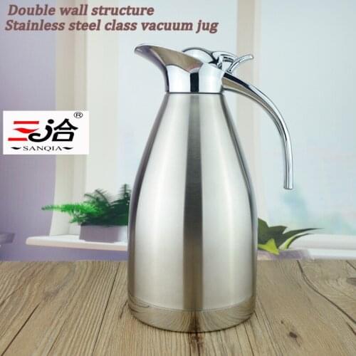 Sanqia 2.0L stainless steel vacuum flask thermos bottle thermos vacuum flask hand pressing type coffee tea bottle vacuum jug