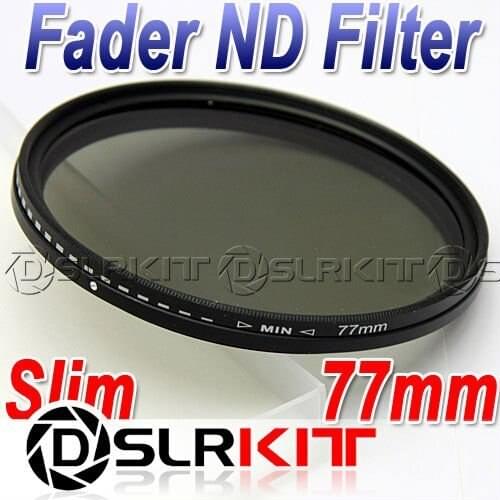 Slim 77mm 77 Fader ND Filter Neutral Density ND2 to ND400