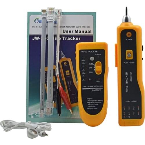 JW-360 LAN Network Cable Tester Telephone Wire Tracker Diagnose Tone Tool Kit RJ45 RJ11 Line Finding Sequence Testing