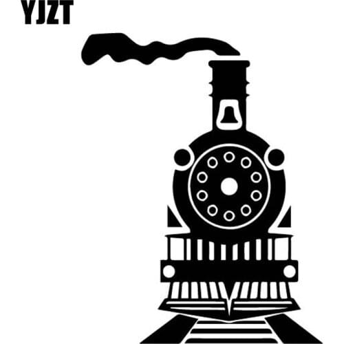 YJZT 12.3CM*15.8CM Dazzling Locomotive Nice High Quality Vinly Decal Cool Decor Car Sticker Delicate Black/Silver C27-0957