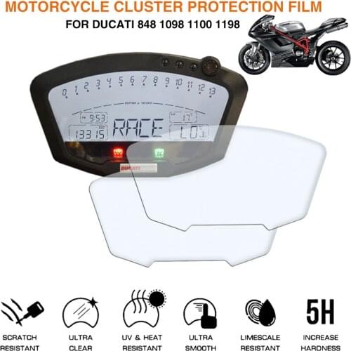 Motorcycle Cluster Scratch Protection Film Dashboard Instrument Speedometer Screen Sticker For Ducati 848 1098 1100 1198