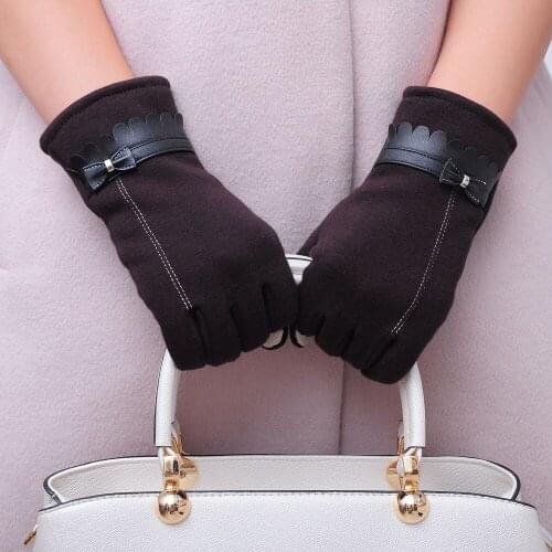 Women Gloves Fashion Thick Winter Warm Full Finger Hand Sport Glove Warm Cycling Bicycle Gloves Motorcycle Racing Gloves