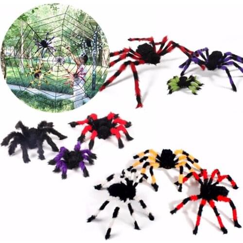 1pc Colorful Spider Halloween Decoration Haunted House Prop Indoor Outdoor Wide Hallowmas All Saints' Day