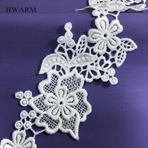 10yard High Quality Sewing Trim White Embroidery Lace For Crafts African Fabric 2021 Dress Accessories Diy Women Wedding Skirt