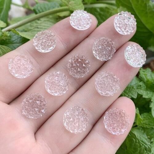 100pcs12mm transparent jaw face round flat back rhinestones crystal Make accessories with DIY jewelry