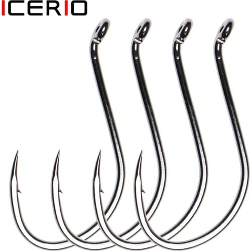 ICERIO 15/25PCS Saltwater Anti Corrosion Octopus Hooks Sharp Point Japanese High Carbon Steel Hook