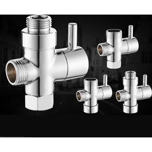 2019 Two Functions 3 Way Connector Adapter Bathroom Faucet Accessories Manifold Shower Water Segregator Sub-valve Switch Valve