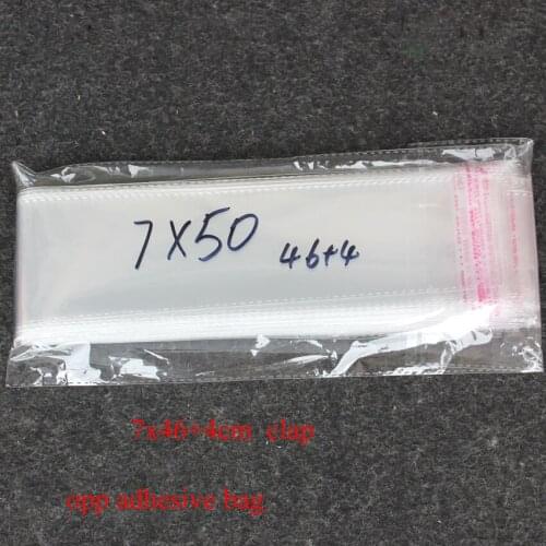 2018 200xsize: 7x50cm ( 46+4cm Clap) Clear Opp Self Adhesive Packaging Bags For Umbrella , Tube, Poles, Pencil, Oil Pens Rod