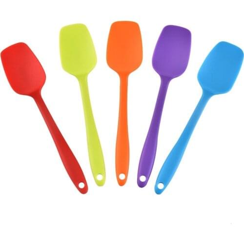 21cm Baking Tools For Cakes Silicone Spatula Spoon Cookie Spatulas Pastry Scraper Mixer Buttter Ice Cream Scoop Fast Delivery
