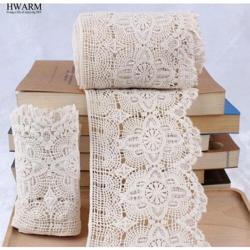 African lace fabric bow ribbon wedding decoration trim DIY 5yard Thickening Widening of Water Soluble Cotton Thread Lace Embroid