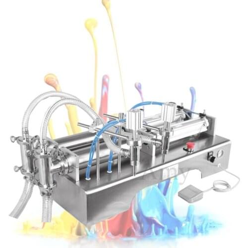 New commercial filling machine juice wine milk quantitative filling machine stainless steel double head liquid filling machine