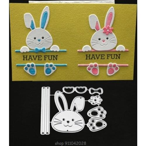 Bow Rabbit Metal Cutting Dies Stencil Scrapbooking DIY Album Stamp Paper Card Embossing Decor D03 20 Dropship