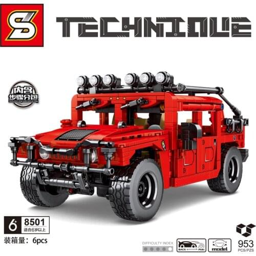 SEMBO Blocks MOC Car Building Bricks H Tech Famous Vehicle Model DIY Kids Toys for Children Boy Birthday Gift Man Present 8501