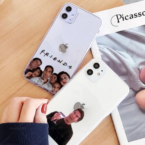 TV Friends Phone Case For iPhone 11 X 7 8 6 6S Plus XR XS 11 Pro Max 5 5s SE Abstract Letter line Clear Soft TPU Cover