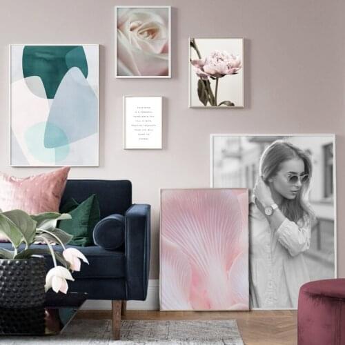 Mushroom Flower Plant Girl Quote Abstract Wall Art Canvas Painting Nordic Posters And Prints Wall Pictures For Living Room Decor
