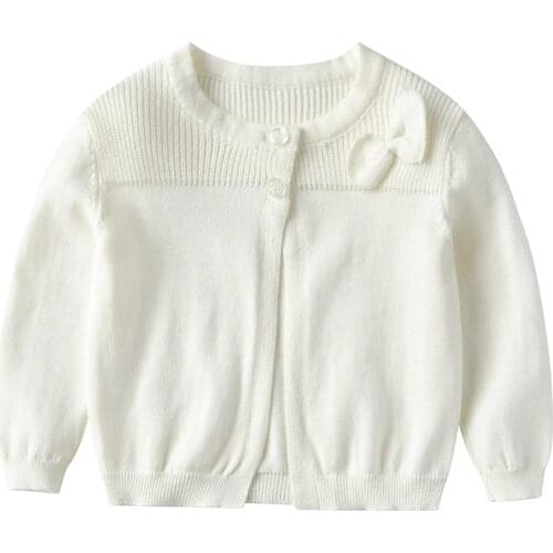 2021 Gray Baby Girls Sweater Cardigan 1 Year Old Single Button Spring Outerwear Baby Girls Jacket 3 12 24 M Baby Clothes 185063