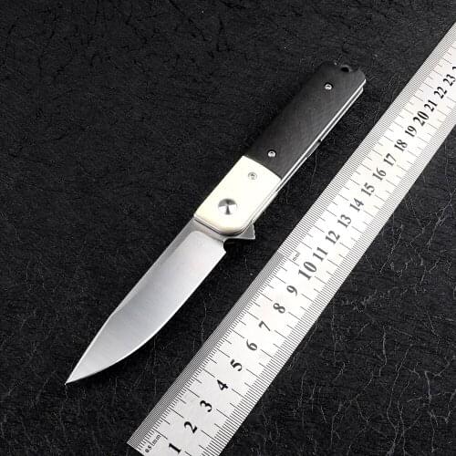 Must kill N690 blade pocket carbon fiber handle sharp EDC tool tactical outdoor camping hunting self-defense fruit folding knife
