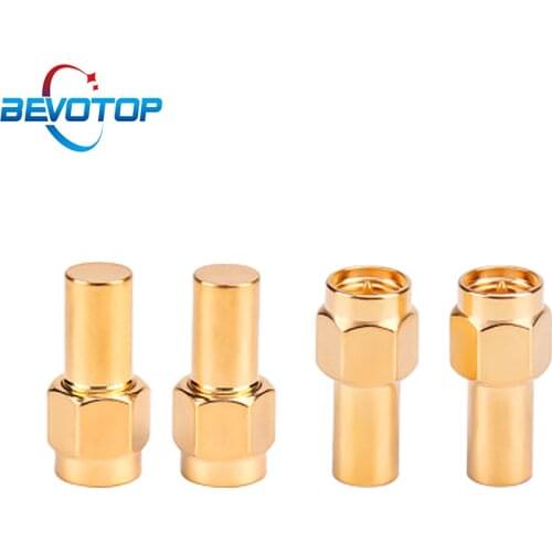 2PCS 1W 3.0GHz 50ohm SMA/RP-SMA Male RF Coaxial Termination Dummy Load Connector Socket Brass Straight Coaxial RF Adapters