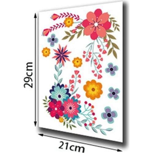 Creative Toilet Stickers Waterproof Flowers Stickers Self-Adhesive Decal for Refrigerator Washing Machine Bathroom Decoration