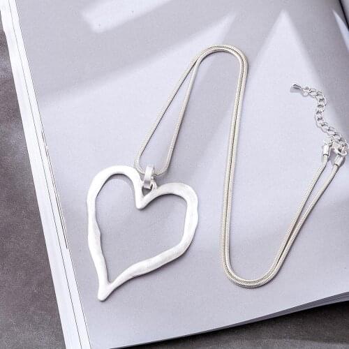 Fashion Jewelry Gifts for Women Accessories Heart Neckless Choker Bijouterie Best Friends Pendant Israel Long Chain Necklace