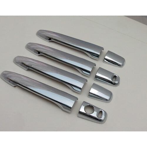Chrome ABS Style Door Handle Cover Trim for 13-21 Mitsubishi Outlander 08-20 Lancer EX 07 Outlander Sport/ASX Smart Keyhole 8PS
