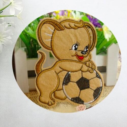50pcs/Lot Embroidery Patches Letters Clothing Decoration Accessories Animal Football Mouse Diy Iron Heat Transfer Applique