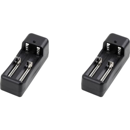 New 2Pcs 18650 3.7V for Li-ion Rechargeable Battery Dual Charge Universal Battery Charger Strong Light
