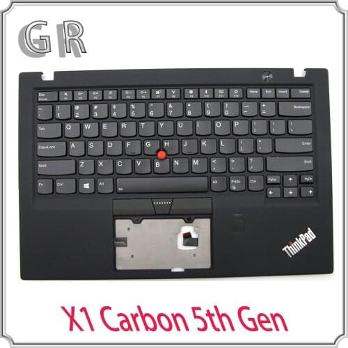 New/orig Lenovo ThinkPad X1 Carbon 5th Gen Palmrest cover with Backlight Keyboard fingerprint 01LX508 01LX548 01HY027