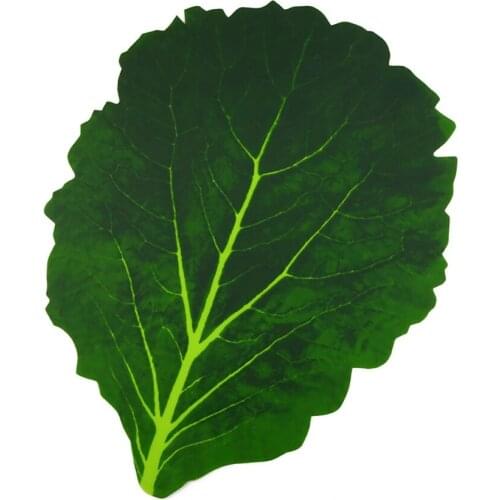 Plastics Artificial Tropical Leaves Simulation Leaf Placemat Green For Jungle Wall Table Decor Oil-proo Vinyl Placemats