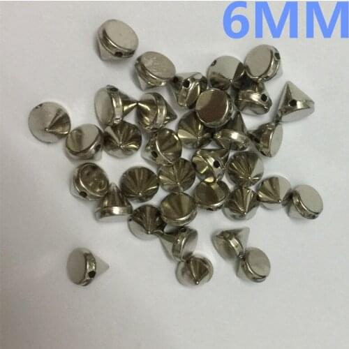 LAST PRICE!!! 500pcs/LOT 6MM Silver hand Sewing Spikes Plastic Punk Rock Rivet For Leather DIY Studs decorative rivets